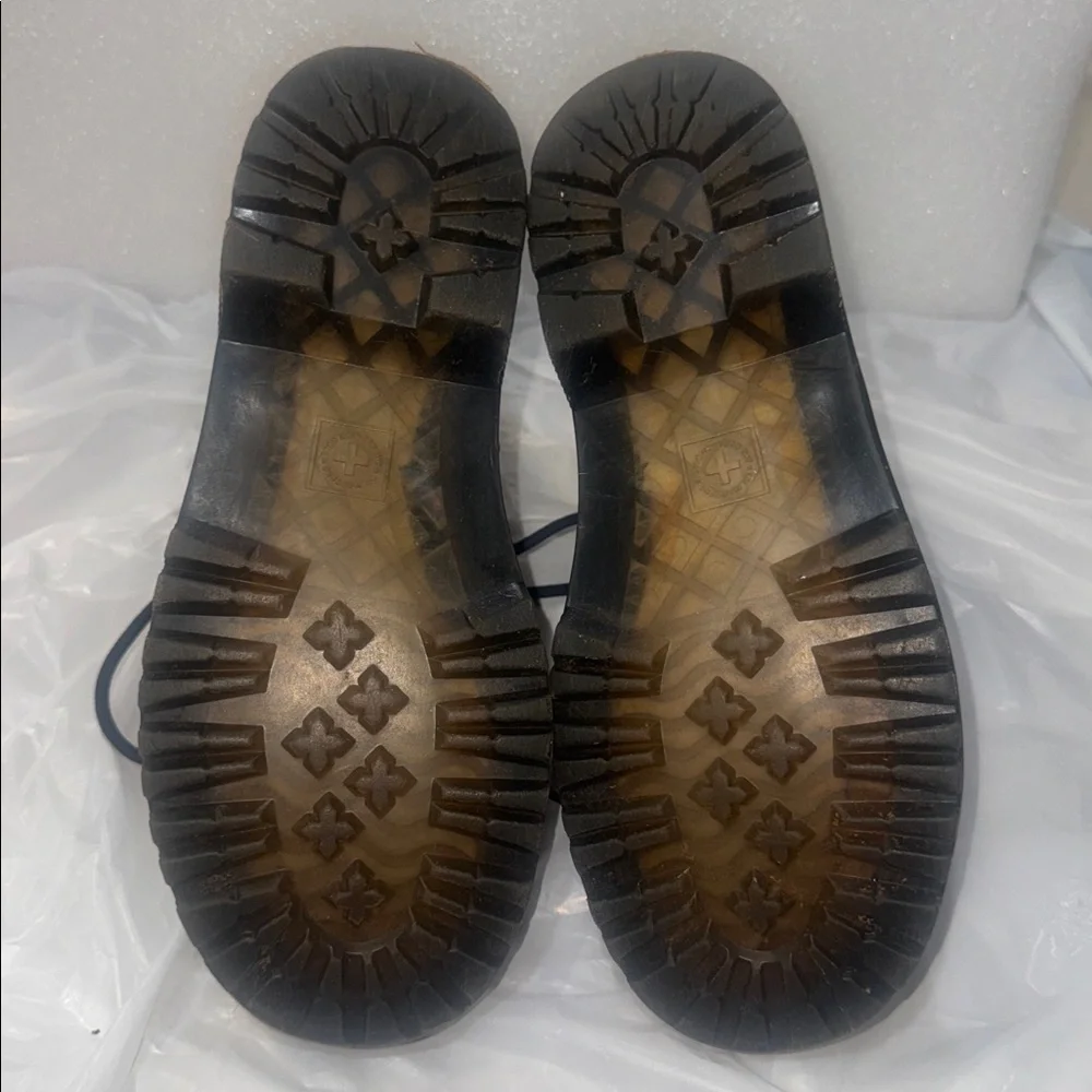 new girls dr martens 1460 JR/youth 5 black patent leather floral print